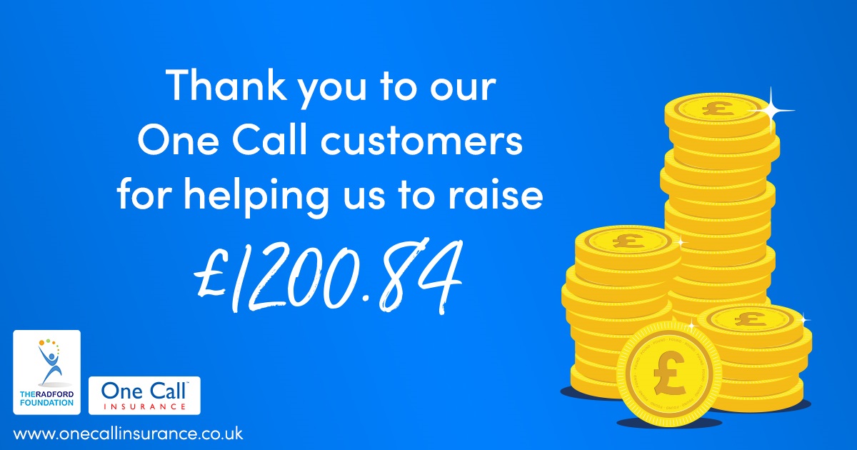 One Call customers raise over £1,200 for The Radford Foundation with 'Round to a Pound' initiative